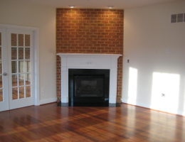 Gas Fireplace with Brick front