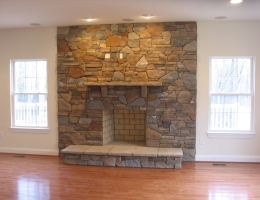 Masonry Fireplace with Stone Front